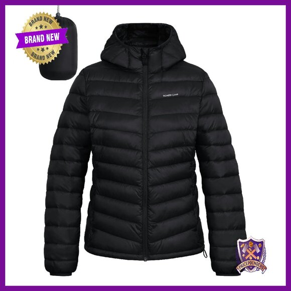 Women's Lightweight Packable Puffer Jacket Water-Repellent Hooded Coat